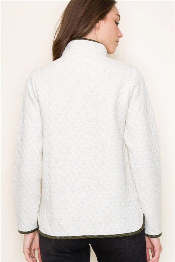 Ava Quilted Lightweight Pullover - 2 colors! - The Nines