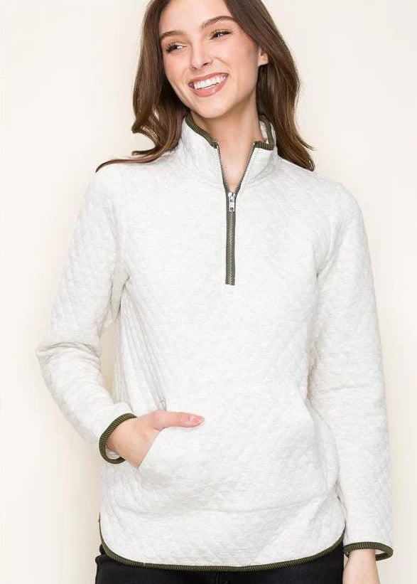 Ava Quilted Lightweight Pullover - 2 colors! - The Nines