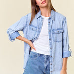 Light Wash Chambray Button Down - The Nines