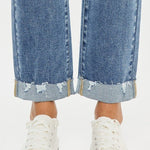 Kan Can dark Wash Slim Straight Jeans - The Nines