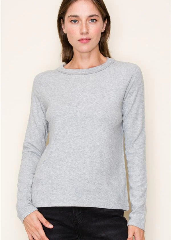 Gray Soft Raglan Long Sleeve - The Nines