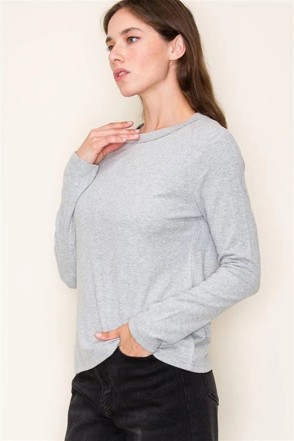 Gray Soft Raglan Long Sleeve - The Nines