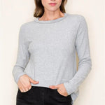 Gray Soft Raglan Long Sleeve - The Nines