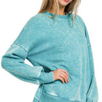 Mineral Wash Pocket Sweatshirts - 3 Colors! - The Nines