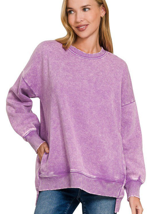 Mineral Wash Pocket Sweatshirts - 3 Colors! - The Nines
