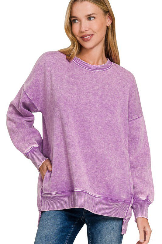 Mineral Wash Pocket Sweatshirts - 3 Colors! - The Nines