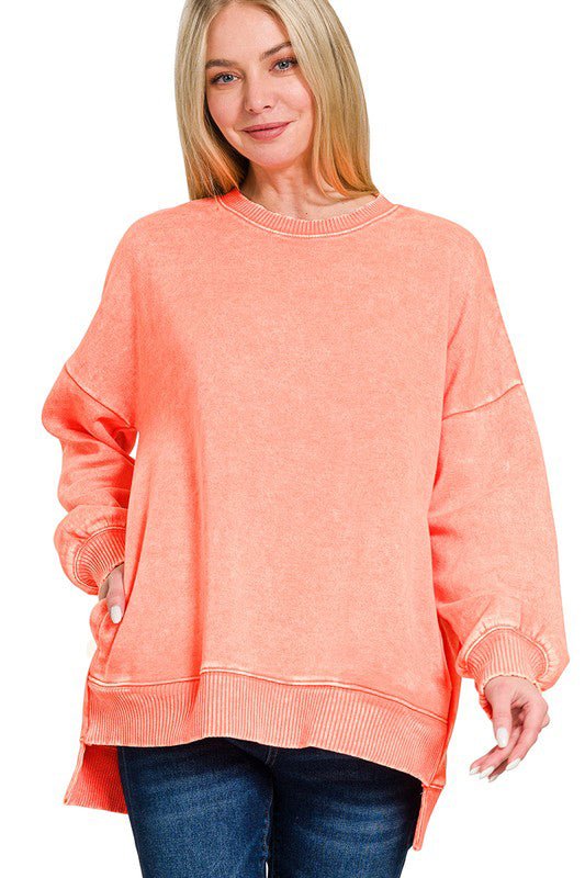 Mineral Wash Pocket Sweatshirts - 3 Colors! - The Nines