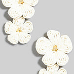 Cream Floral Earrings - The Nines
