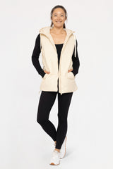 Mono B Hooded Zip Up Puffer Vests - 3 Colors!