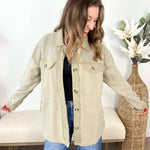 Washed Fleece Shacket - The Nines