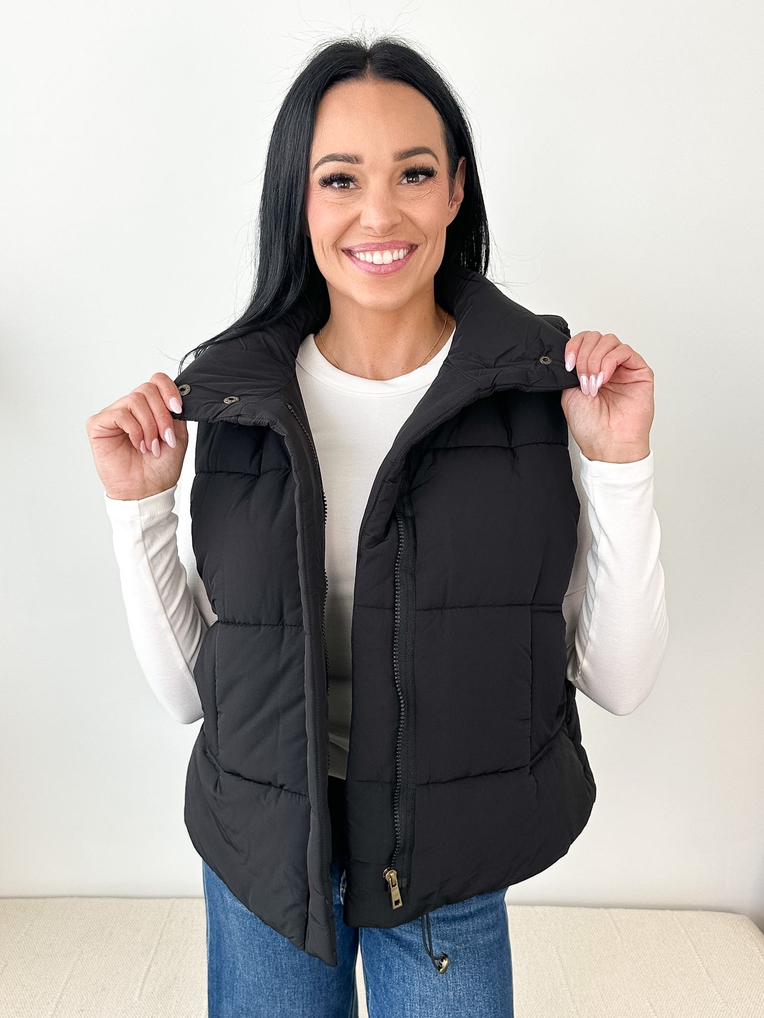 High Neck Puffer Vest - 3 colors!
