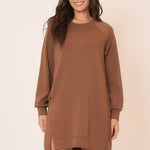 Mocha Hi Low Scuba Pocket Dress - The Nines