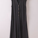 Black Button Down Jumpsuit - The Nines