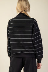 Striped Modal Scuba Zip Pullovers - 2 Colors!