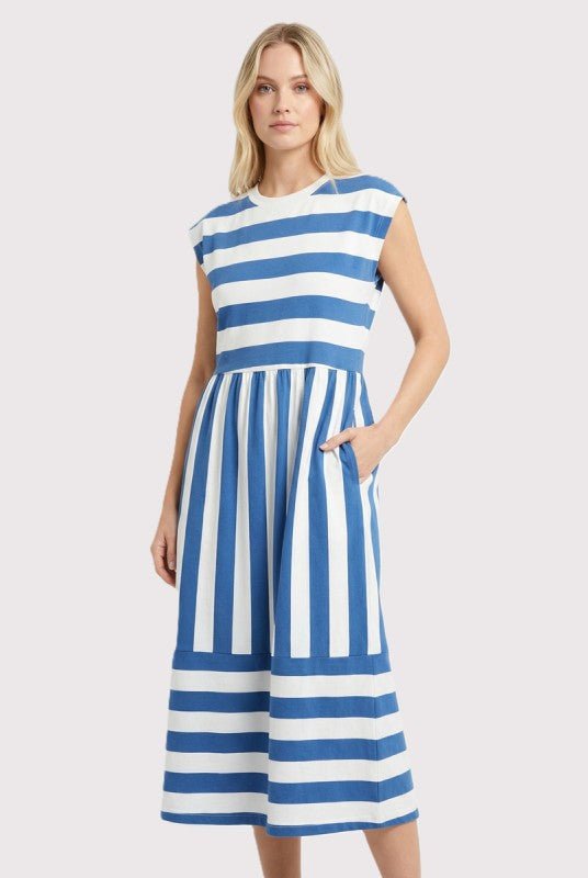 Ruby Striped Pocket Midi Dress - 2 colors! - The Nines
