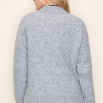 Heather Gray Sherpa Lined Sweater Jacket - The Nines