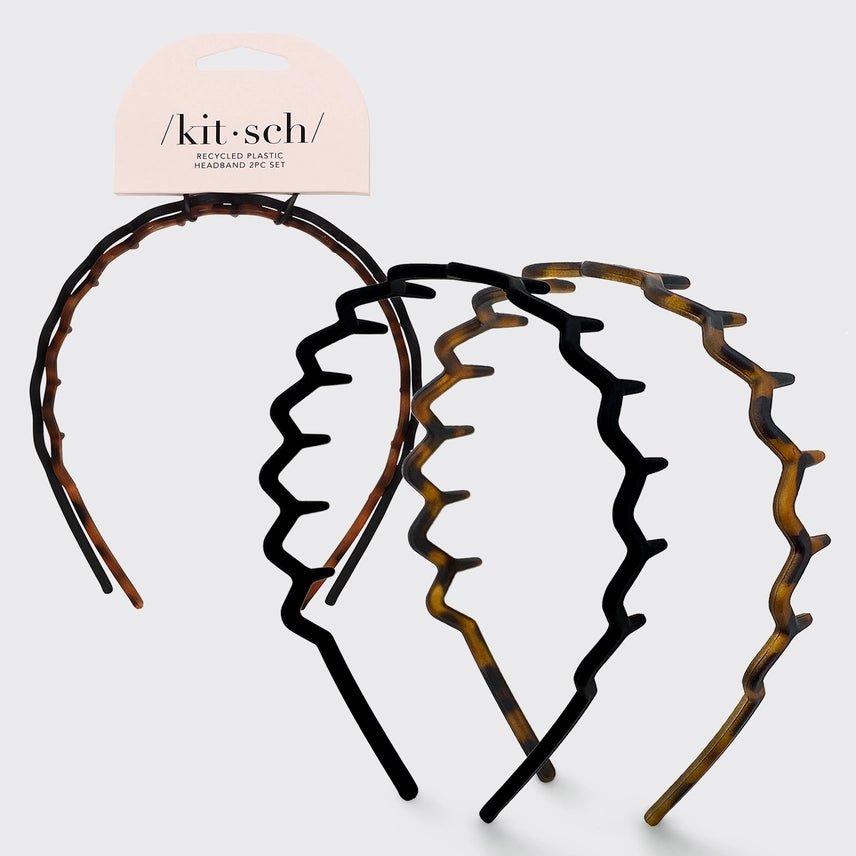 Zig Zag Headband 2 pack - Black & Tort - The Nines
