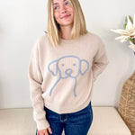 Embroidered Dog Outline Sweater - The Nines