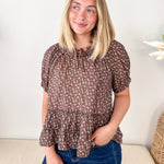 Tie Neck Floral Blouse - The Nines