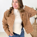 Vegan Leather Collared Jacket - The Nines