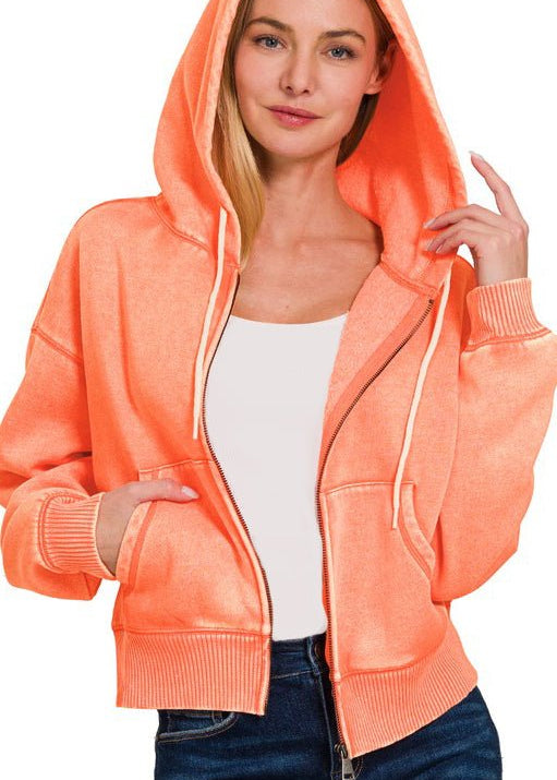 Mineral Fleece Lined Hooded Zip Ups - 3 Colors! - The Nines