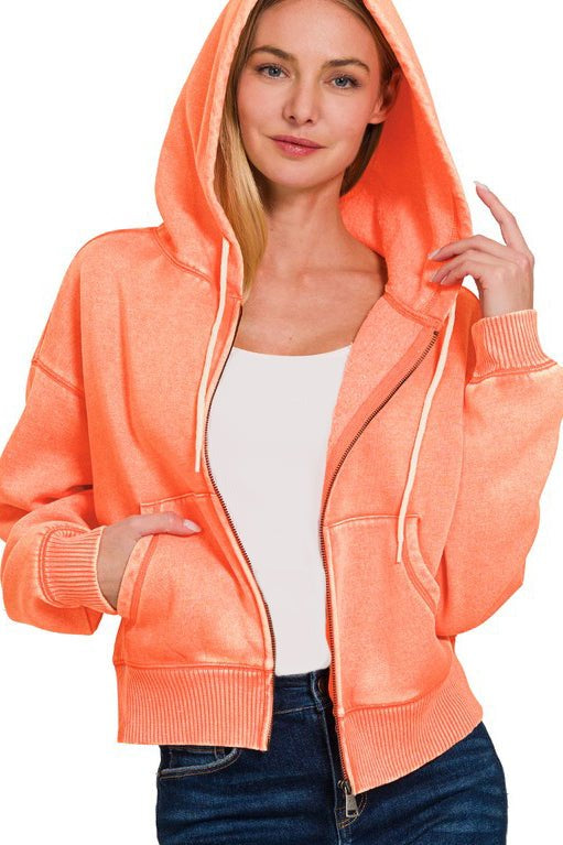 Mineral Fleece Lined Hooded Zip Ups - 3 Colors! - The Nines