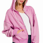 Mineral Fleece Lined Hooded Zip Ups - 3 Colors! - The Nines