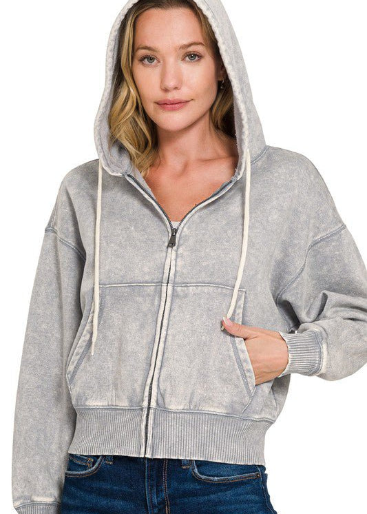Mineral Fleece Lined Hooded Zip Ups - 3 Colors! - The Nines