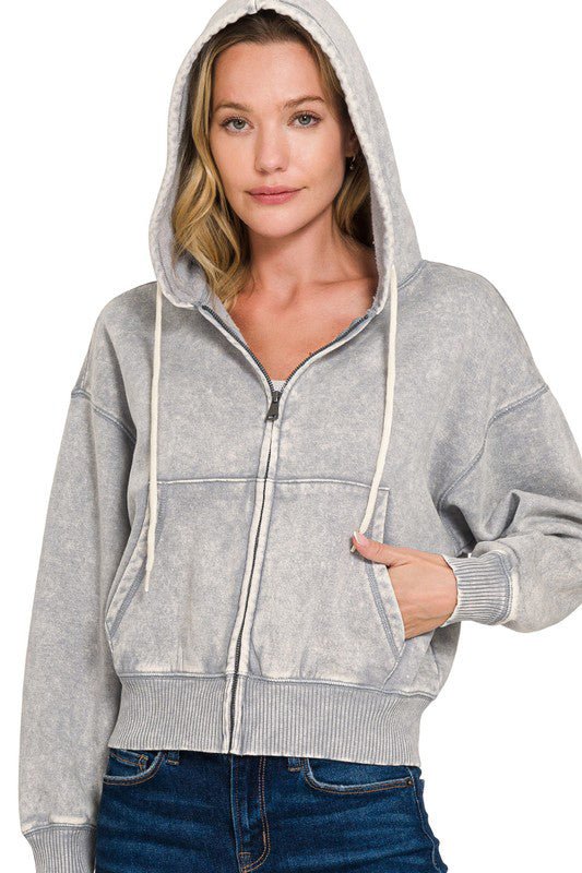 Mineral Fleece Lined Hooded Zip Ups - 3 Colors! - The Nines
