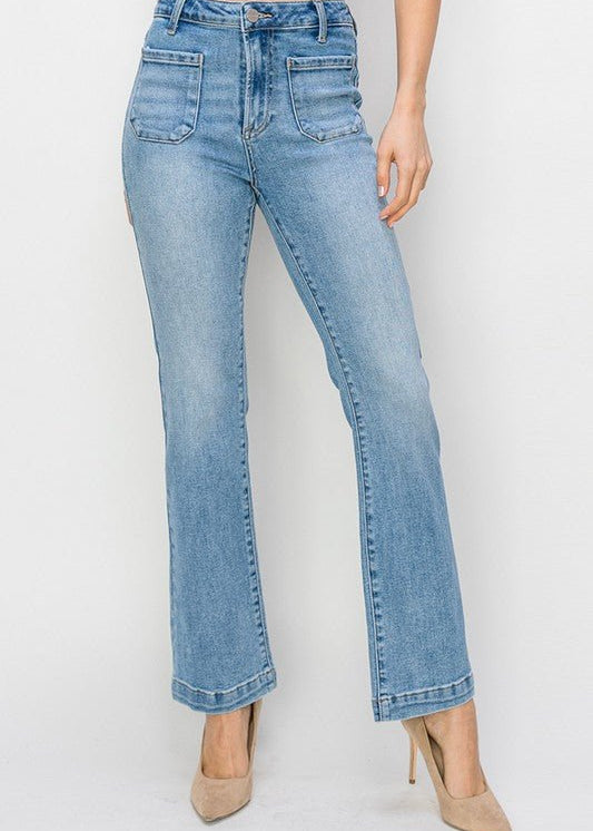 Risen Ankle Boot Cut Medium Wash Jean - FINAL SALE! - The Nines