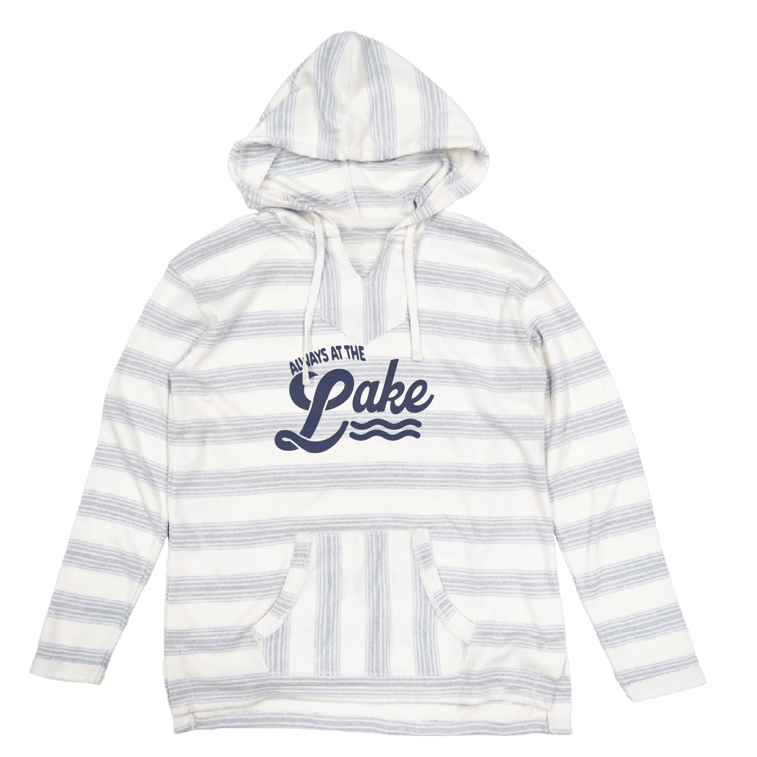 "Always At The Lake" Striped Hoodie - The Nines