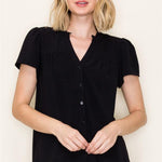 Button Front Blouse - 3 colors! - The Nines