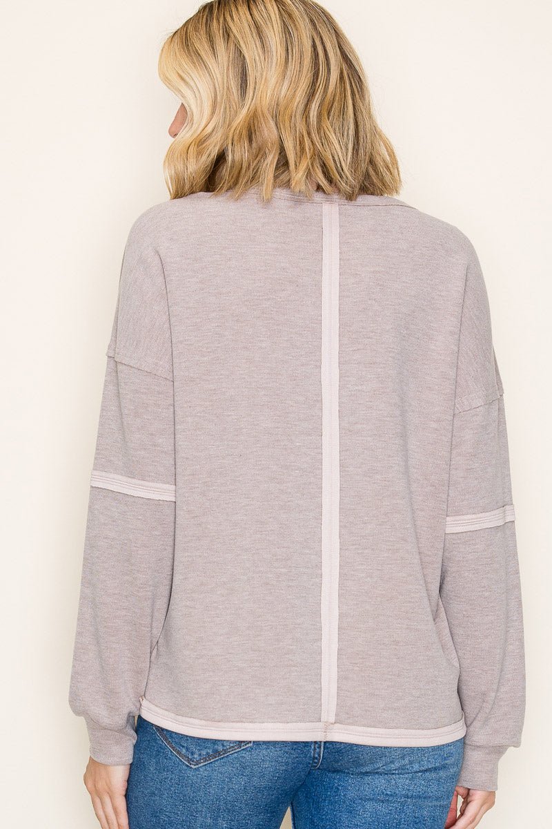 Light Mocha Long Sleeve Top - The Nines