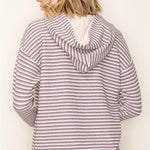 Half Button Striped Hoodie Pullover - 2 Colors! - FINAL SALE! - The Nines