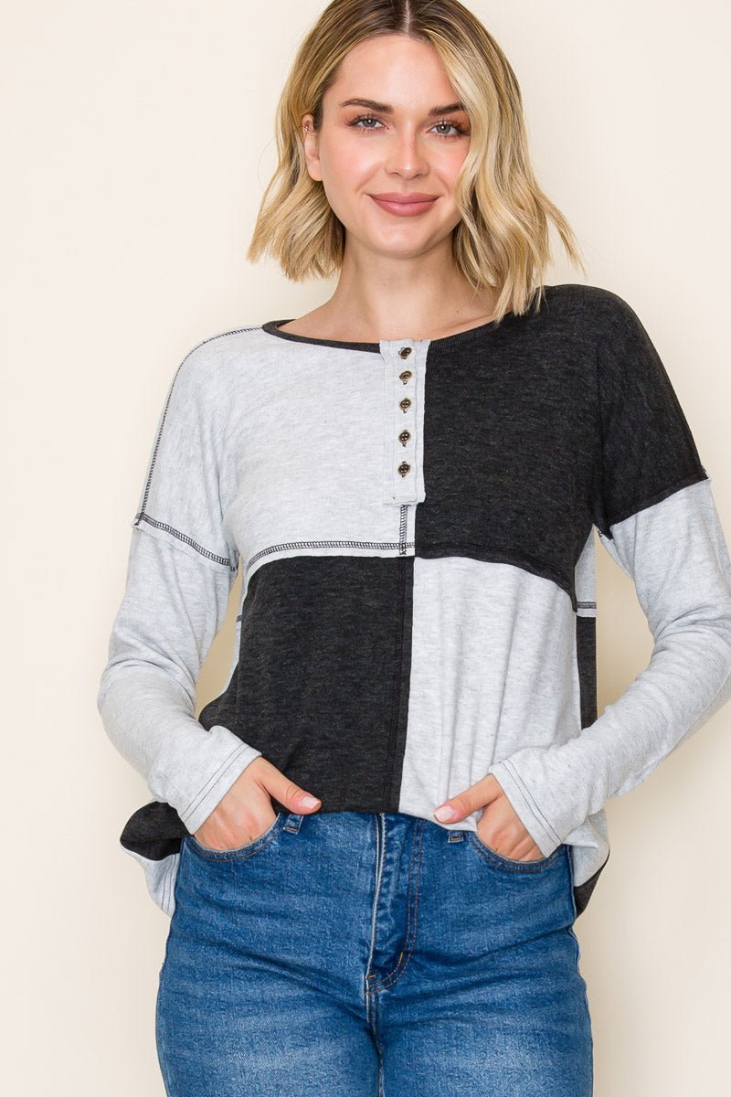 Super Soft Henley - 2 Colors! - The Nines