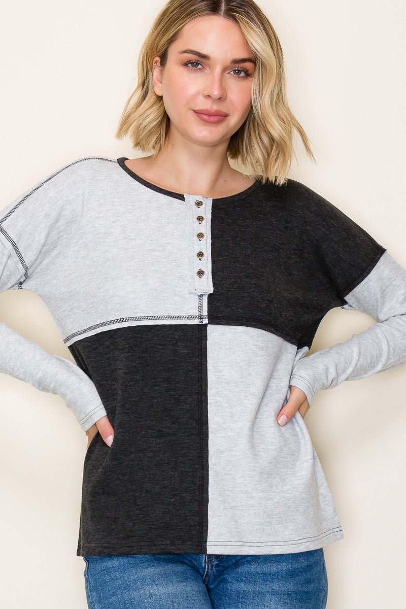 Super Soft Henley - 2 Colors! - The Nines