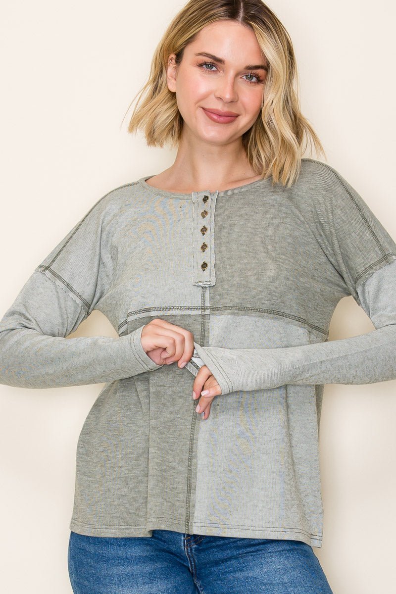 Super Soft Henley - 2 Colors! - The Nines