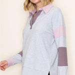 Soft Split Neck Colorblock Pullovers - 2 colors! - The Nines
