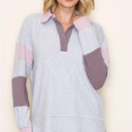 Soft Split Neck Colorblock Pullovers - 2 colors! - The Nines