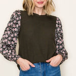 Floral Sleeve Tops - 2 Colors! - The Nines
