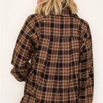 Brown, Black & Taupe Plaid Button Up - The Nines