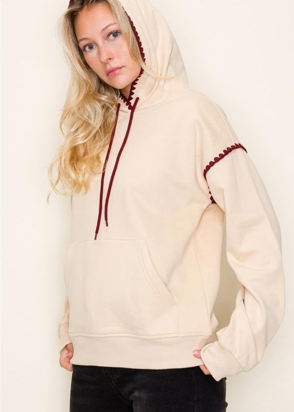 Stitched Sweatshirt Hoodie - The Nines