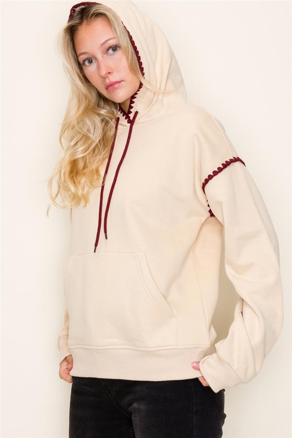Stitched Sweatshirt Hoodie - The Nines