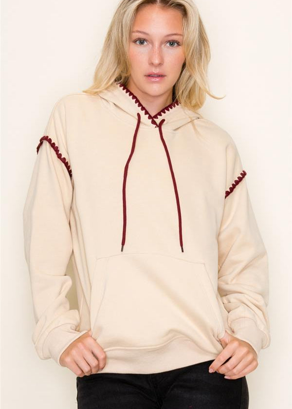 Stitched Sweatshirt Hoodie - The Nines