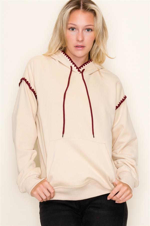 Stitched Sweatshirt Hoodie - The Nines