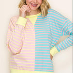 Marley Colorful Striped Sweatshirts - 2 Colors! - The Nines