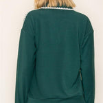Hunter Green Stitched Collar Top - The Nines