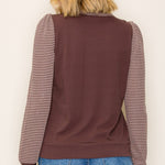 Striped Sleeve Top - 2 Colors! - The Nines