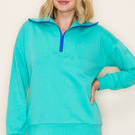 Emily Colored Zip Sweatshirt - 2 Colors! - The Nines