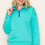 Emily Colored Zip Sweatshirt - 2 Colors! - The Nines